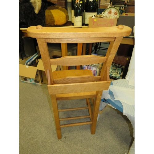 650 - A VINTAGE WOODEN SCHOOL STOOL, TWO METAL BENTWOOD CHAIRS AND THREE OTHER CHAIRS (6)