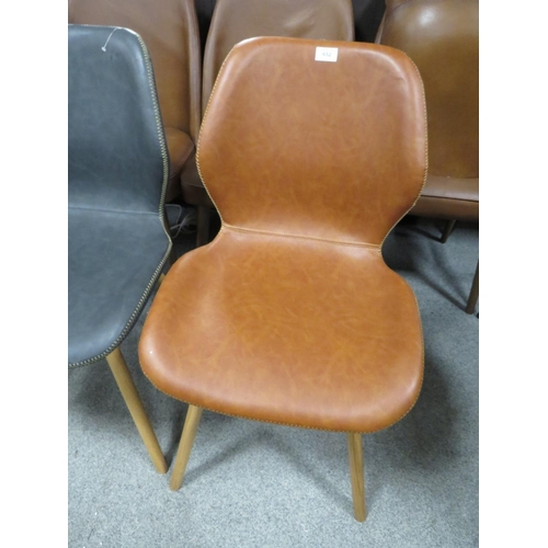 652 - A MODERN HARLEQUIN SET OF THREE CHAIRS