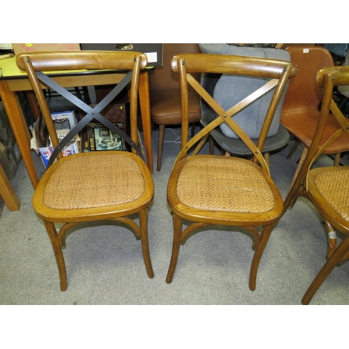 658 - A HARLEQUIN SET OF EIGHT ASSORTED BENTWOOD CHAIRS