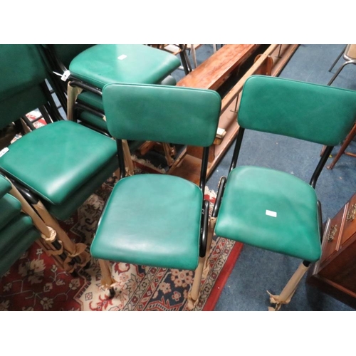 663 - A SET OF FOUR MODERN LEATHER DINING CHAIRS