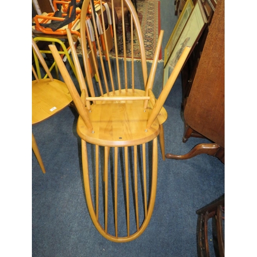 667 - A SET OF FOUR ERCOL QUAKER DINING CHAIRS