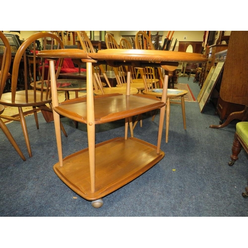 668 - AN ERCOL DROPLEAF TROLLEY