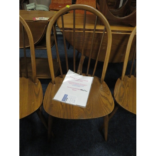 671 - A SET OF FOUR ERCOL WINDSOR CHAIRS