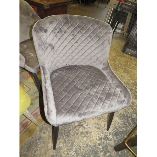 685 - A MIXED SET OF SEVEN UPHOLSTERED DINING CHAIRS