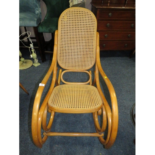 704 - A MODERN BENTWOOD / BERGERE CHAIR