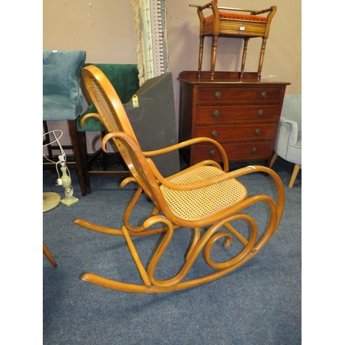 704 - A MODERN BENTWOOD / BERGERE CHAIR