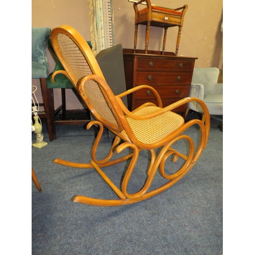 704 - A MODERN BENTWOOD / BERGERE CHAIR