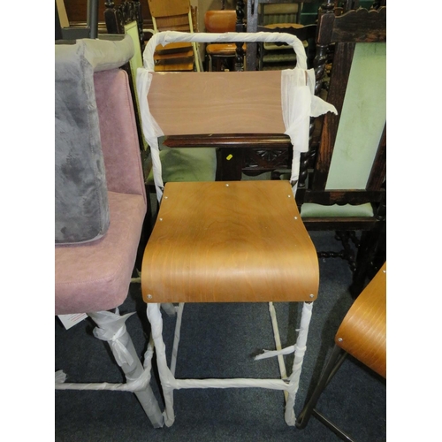 712 - THREE ASSORTED INDUSTRIAL STYLE STOOLS