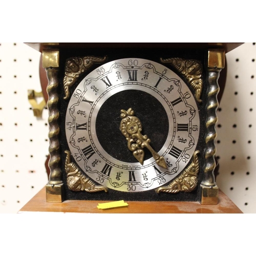 159 - A LATE 20TH CENTURY DUTCH ZANDAAM WALLCLOCK WITH TWO BRASS WEIGHTS