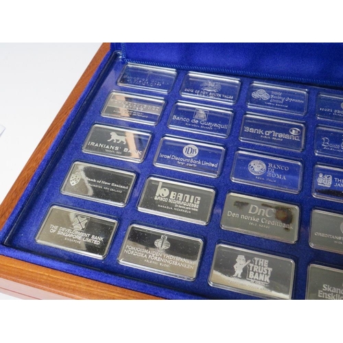 233 - THE FIRST INTERNATIONAL BANK INGOT COLLECTION CONSISTING OF FIFTY LEADING BANKS OF THE WORLD MINTED ... 