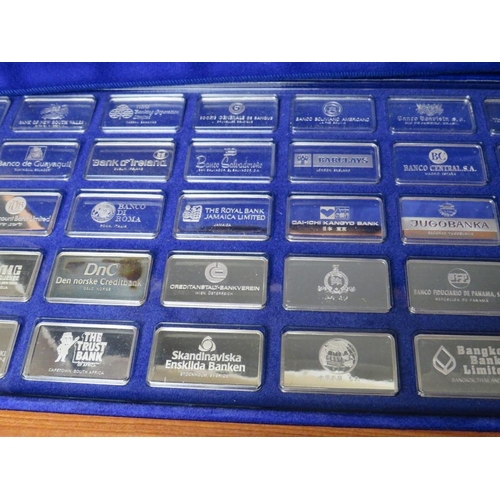 233 - THE FIRST INTERNATIONAL BANK INGOT COLLECTION CONSISTING OF FIFTY LEADING BANKS OF THE WORLD MINTED ... 