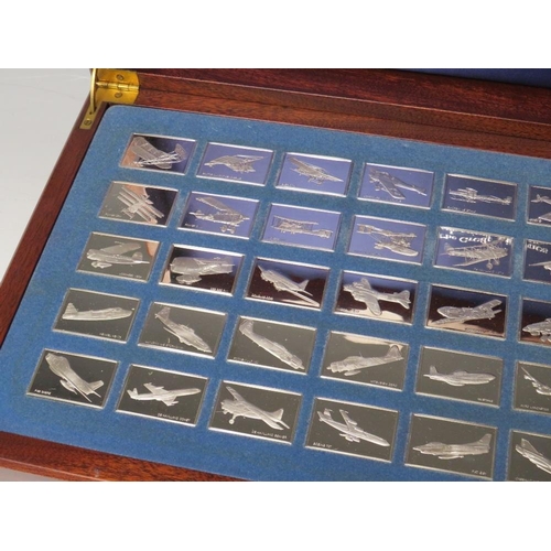 234 - THE GREAT AIRPLANES INGOT COLLECTION FIRST EDITION PROOF SET CONSISTING OF 50 PIECES WITH STERLING 9... 