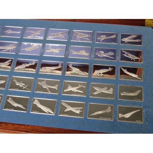 234 - THE GREAT AIRPLANES INGOT COLLECTION FIRST EDITION PROOF SET CONSISTING OF 50 PIECES WITH STERLING 9... 