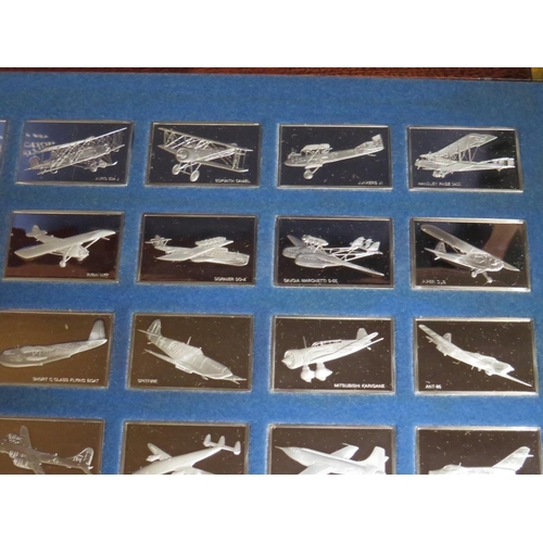 234 - THE GREAT AIRPLANES INGOT COLLECTION FIRST EDITION PROOF SET CONSISTING OF 50 PIECES WITH STERLING 9... 