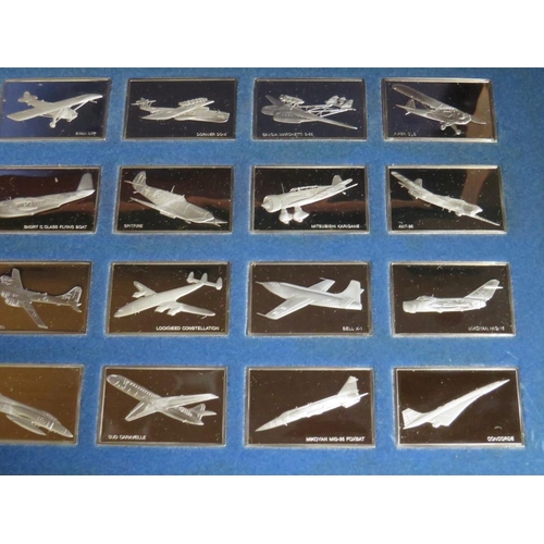 234 - THE GREAT AIRPLANES INGOT COLLECTION FIRST EDITION PROOF SET CONSISTING OF 50 PIECES WITH STERLING 9... 