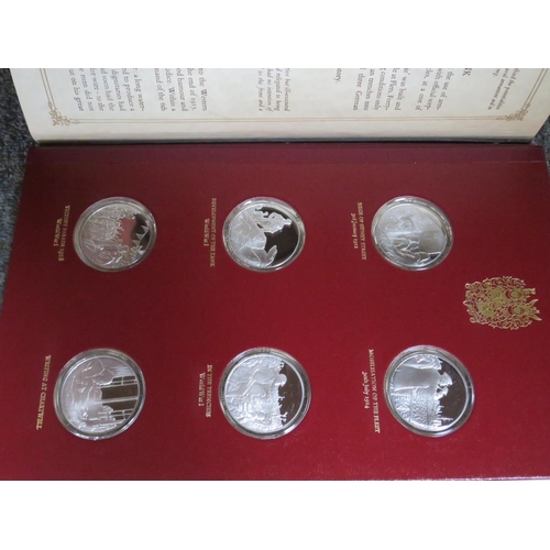 235 - THE CHURCHILL CENTENARY TRUST STERLING SILVER PROOF EDITION COIN SET CONSISTING OF 24 COINS BY JOHN ... 