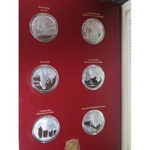 235 - THE CHURCHILL CENTENARY TRUST STERLING SILVER PROOF EDITION COIN SET CONSISTING OF 24 COINS BY JOHN ... 