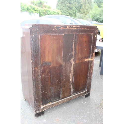 605 - A 19TH CENTURY BIEDERMEIER STYLE MAHOGANY CYLINDER BUREAU HAVING A FITTED INTERIOR,  the pull-out wr... 