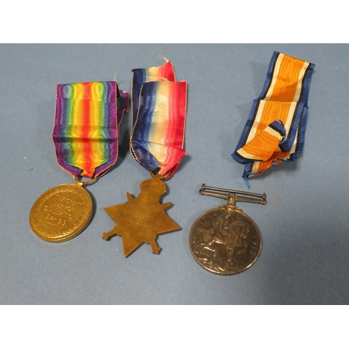 255 - THREE WORLD WAR I MEDALS TO EDWARD ARTHUR ATKINS R,N,