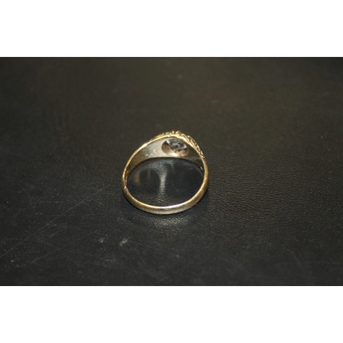 264 - A HALLMARKED 9CT GOLD DRESS RING, APPROX 4.1 G, RING SIZE R