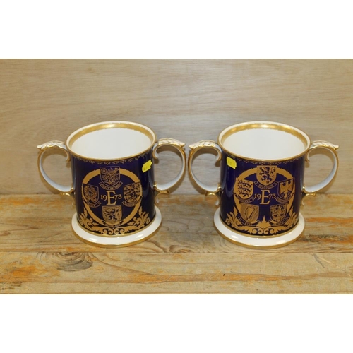 327 - TWO LIMITED EDITION SPODE LARGE COMMEMORATIVE LOVING CUPS