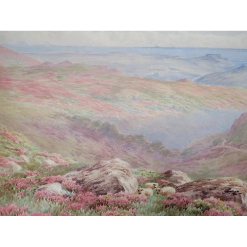 111 - BERTRAM MORRISH. British school, an early 20th century extensive coastal moorland scene 'Nr. Meavy, ... 