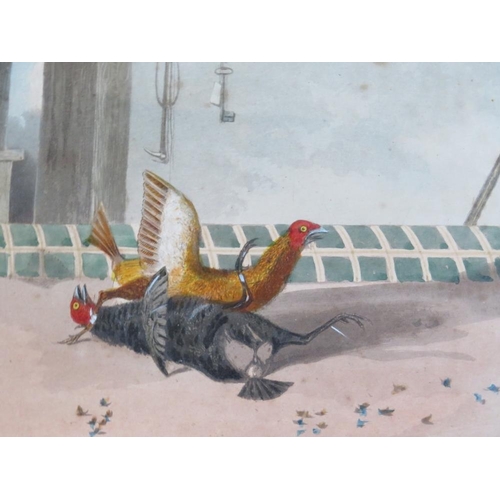 16 - A SET OF SIX COCKFIGHTING COLOURED ENGRAVINGS AFTER N FIELDING, published July 1853 by R. Ackeman at... 