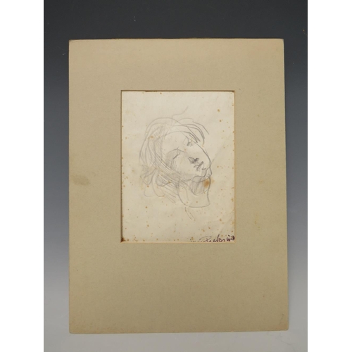 20 - PIETRO ANNIGONI (1910-1988). Italian school, a female head study, inscriptions lower right and verso... 