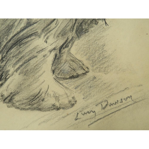 21 - L. DAWSON (XX). British school study of a Scottie dog, signed lower right, pencil on paper, unframed... 