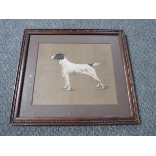 27 - H.A. CAMERON-ROSE (XIX-XX). Portrait study of a terrier, signed mid to lower right, mixed media on p... 