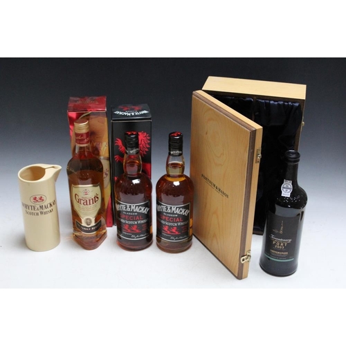 416 - 2 BOTTLES OF WHYTE & MACKAY SPECIAL BLENDED SCOTCH WHISKY,  together with 1 bottle of Grant's whisky... 