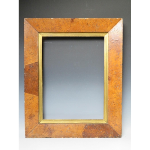 70 - A LATE 18TH / EARLY 19TH CENTURY MAPLE FRAME, with gold slip, frame W 8 cm, rebate 57 x 44.5 cm