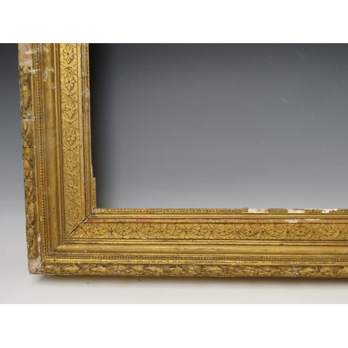 99 - TWO 19TH CENTURY GOLD FRAMES FOR RESTORATION, with inner and outer designs, Frame W 7 and 9 cm, reba... 