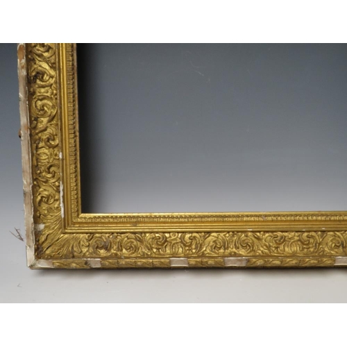 99 - TWO 19TH CENTURY GOLD FRAMES FOR RESTORATION, with inner and outer designs, Frame W 7 and 9 cm, reba... 