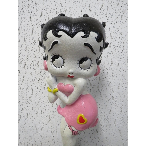 64 - ***A CAST METAL PINK BETTY BOOP DOOR STOP**