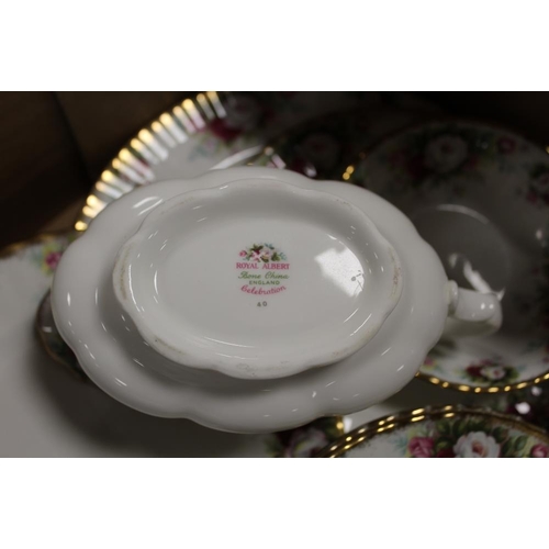 149 - A TRAY OF ROYAL ALBERT CELEBRATION CHINA