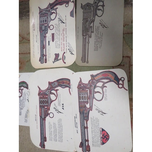 47 - A QUANTITY OF DETAILED DRAWINGS OF HAND GUNS ETC