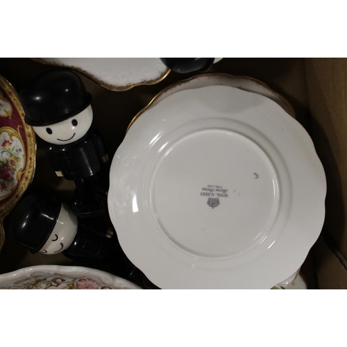 101 - A TRAY OF ASSORTED CERAMICS ETC TO INCLUDE ROYAL ALBERT LADY HAMILTON