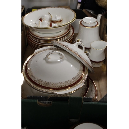 51 - TWO TRAYS OF ROYAL GRAFTON MAJESTIC TEA AND DINNERWARE ETC.