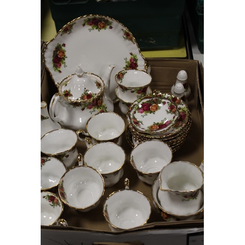 73 - THREE TRAYS OF ROYAL ALBERT OLD COUNTRY ROSES