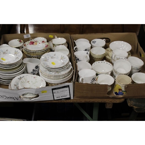 103 - TWO TRAYS OF CERAMICS TO INCLUDE PARAGON AND TUSCAN EXAMPLES