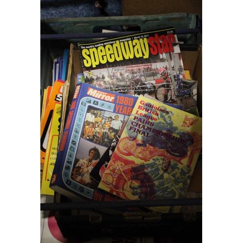 107 - A BOX OF VINTAGE SPEEDWAY PROGRAMMES CIRCA 1970S ETC