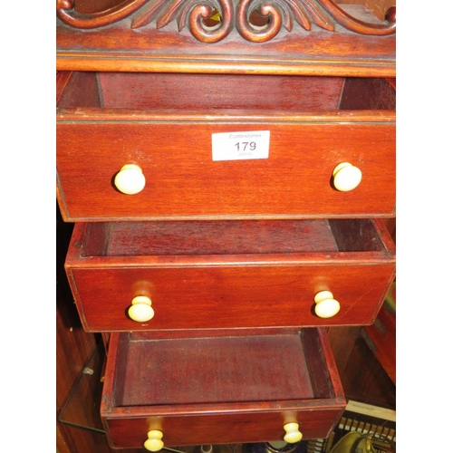 179 - A TABLE TOP / MINIATURE CHEST OF FOUR DRAWERS