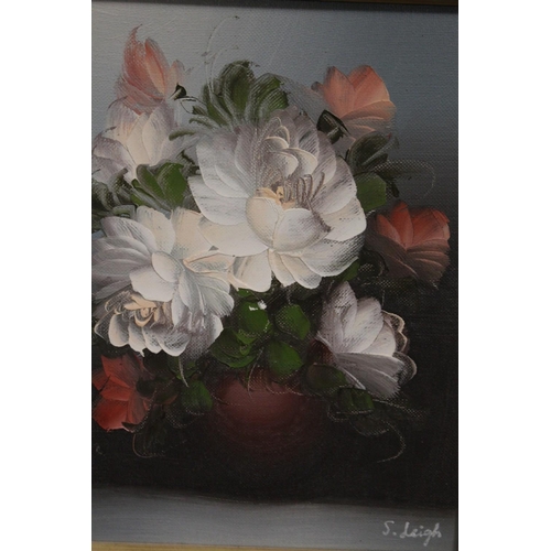 18 - A LARGE IMPRESSIONIST PARISIAN OIL 60 X 90CM TOGETHER WITH A SMALLER FLORAL EXAMPLE (2)