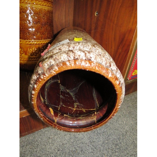 183 - TWO LARGE GERMAN VASES TOGETHER WITH A RETRO ITALIAN JUG (3)