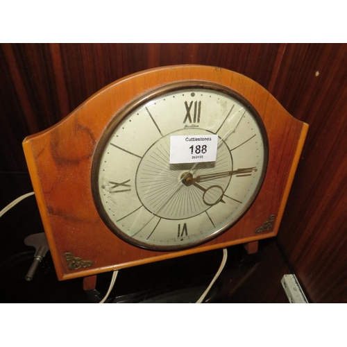 188 - A METAMEC WALL CLOCK TOGETHER WITH A BENTIME MANTLE CLOCK (2)