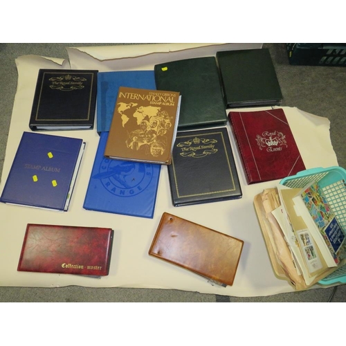 192 - A COLLECTION OF STAMP ALBUMS TO INCLUDE FIRST DAY COVERS, WORLDWIDE AND COMMEMORATIVE EXAMPLES PLUS ... 