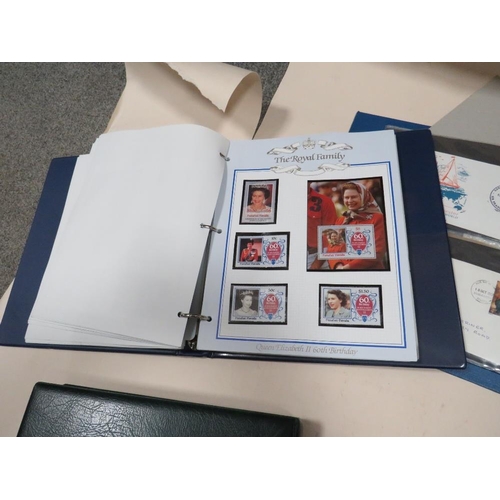 192 - A COLLECTION OF STAMP ALBUMS TO INCLUDE FIRST DAY COVERS, WORLDWIDE AND COMMEMORATIVE EXAMPLES PLUS ... 