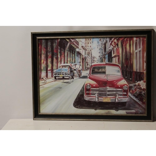 30 - CUBAN SCHOOL 2 LIMITED EDITION PRINTS OF 'CARS IN HAVANA' DATED 08