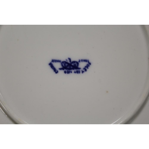 54 - TRAY OF ASSORTED CHINA AND GLASSWARE ETC TO INCLUDE BLUE AND WHITE TEAWARE, A MINTON CABINET PLATE -... 